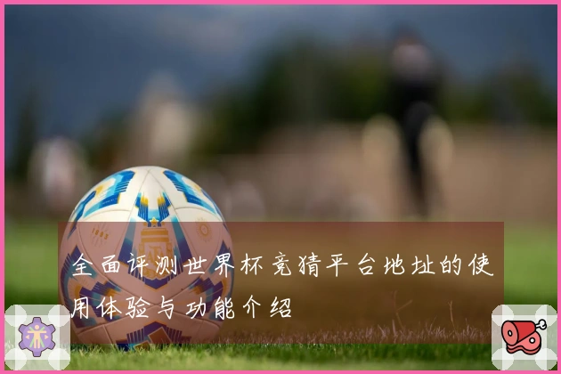 全面评测世界杯竞猜平台地址的使用体验与功能介绍